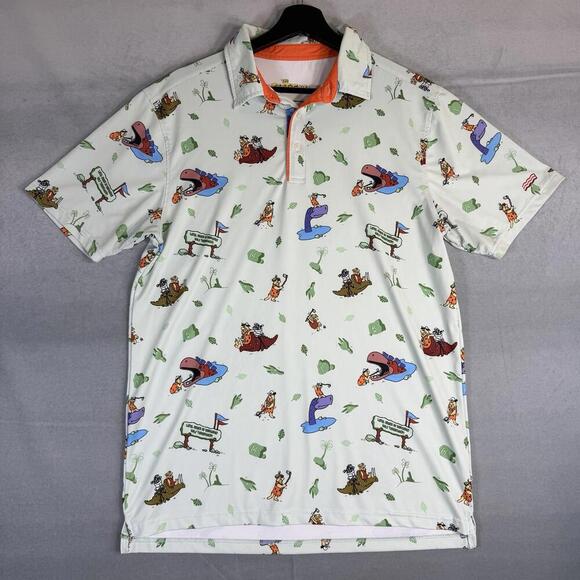 Other - RSVLTS The Flintstones Polo Mens Medium Loyal Order of Dinosaurs Tourney Golf